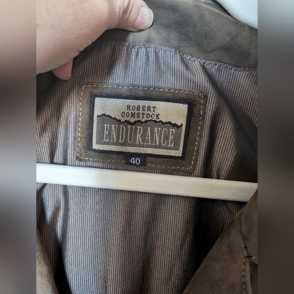 Robert Comstock Y2K Men's Endurance Suede/Leather Jacket Size 40 Tan/Brown - Picture 3 of 8